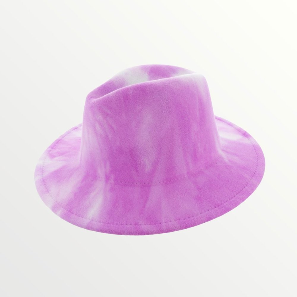 LAVENDER TIE DYE PANAMA FEDORA